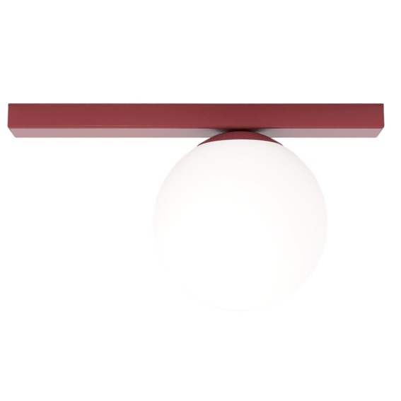 Lampa Sufitowa FIT 1 Burgundowy/Opal