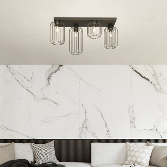 Lampa Sufitowa BARN 4 Czarny