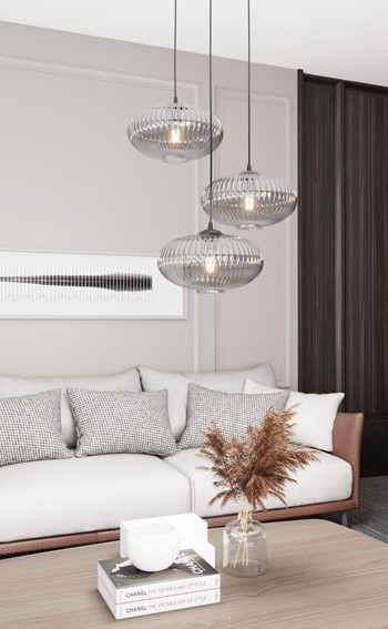 Lampa Wisząca COCO 3 PREMIUM Czarny/Granatowy