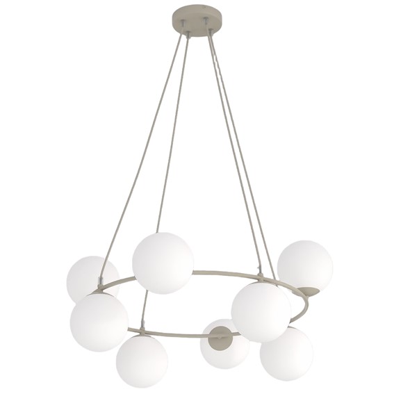 Lampa Wisząca AZURA 8 Beżowy/Biały