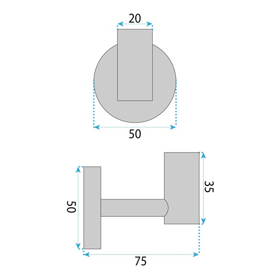 Wieszak Łazienkowy GALO 5705 Nikiel Szczotkowany