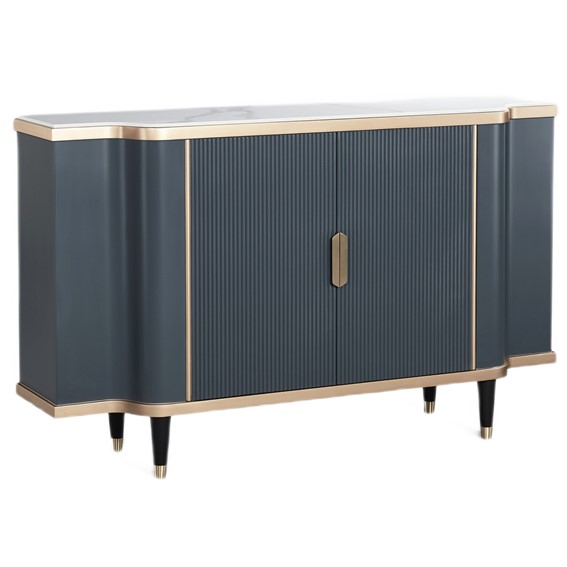 Komoda STILIG ST317 Szary/Złoty/Biały