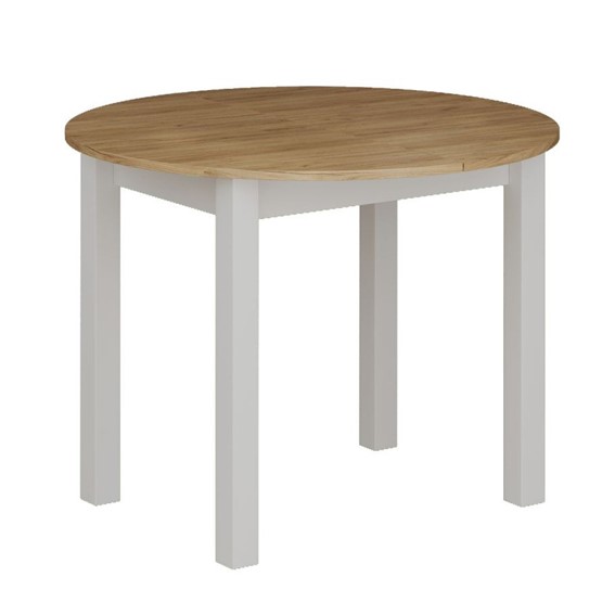 Stół Rozkładany ST3-FX (100x140)x100 Dąb Złoty Craft/Biały