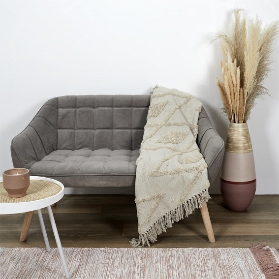 Koc Boho Bali Bawełniany 120x150