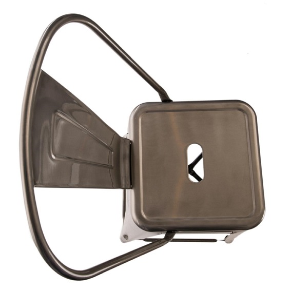 Stołek Barowy PARIS Back Metalowy Inspirowany Tolix