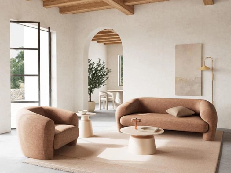 Stolik SANTORINI fi45 Beżowy