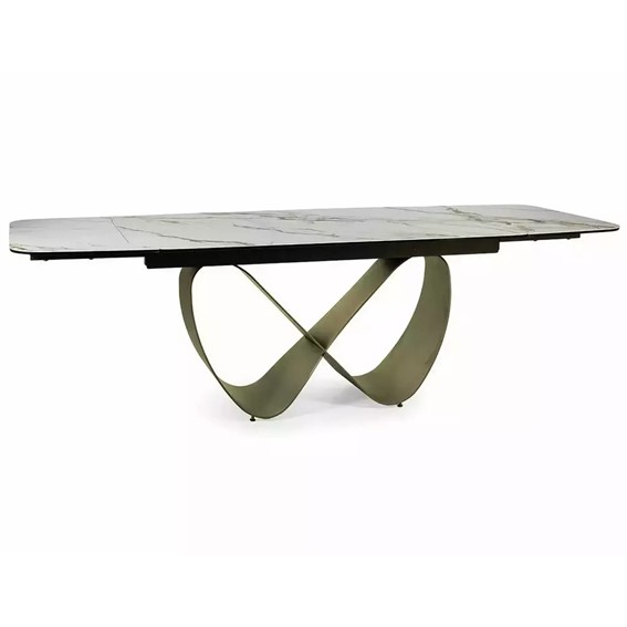 Stół Rozkładany INFINITY CERAMIC (160-240)x95 Brązowy/Biały