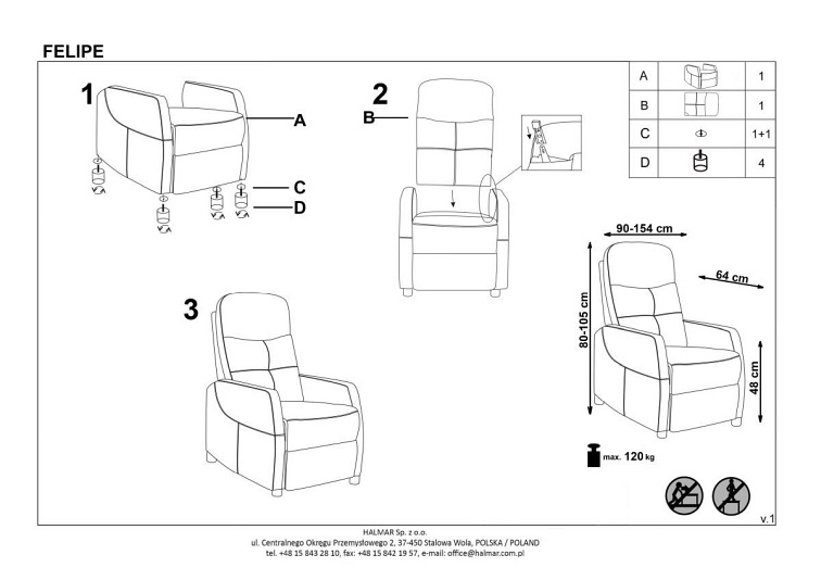 Fotel Wypoczynkowy FELIPE Beżowy