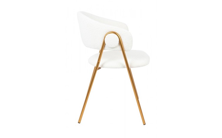 Krzesło VERSO BOUCLE Biały/Złoty