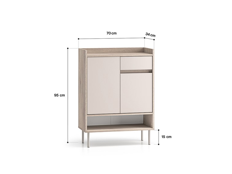 Szafka na Buty VOCO 03 Cashmere/Dąb Cremona Terracotta