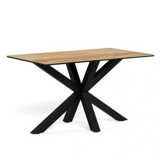 Stół HEAVEN 135x80 Dąb Naturalny/Czarny