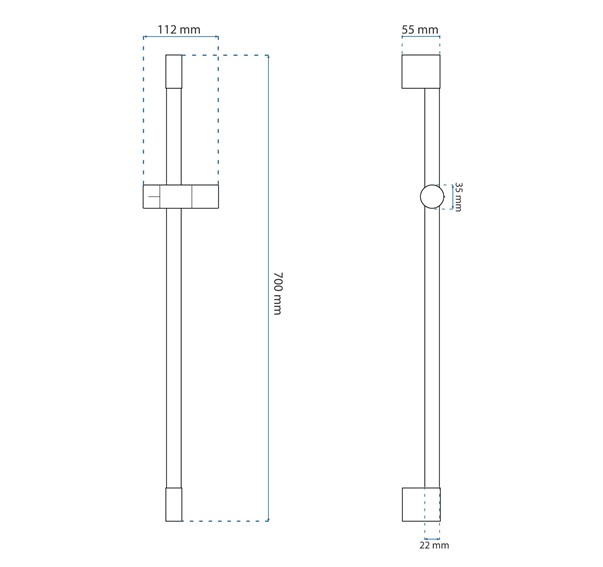 Uchwyt Prysznicowy 01 Chrom