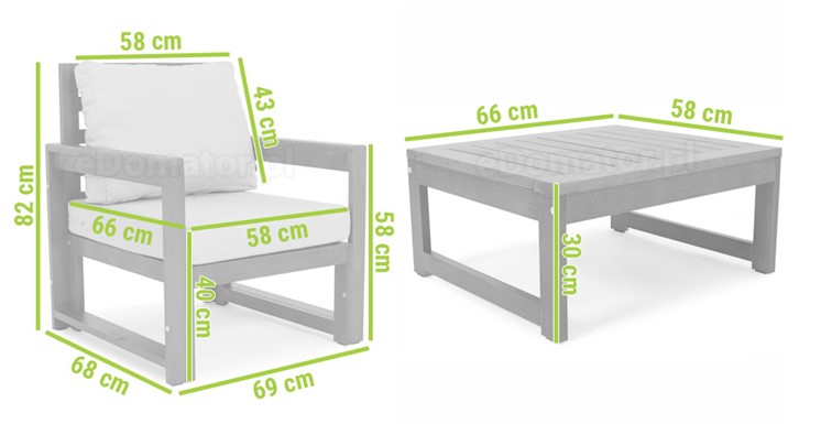 Zestaw Ogrodowy MALTA 2-Osobowy Brązowy/Grafitowy