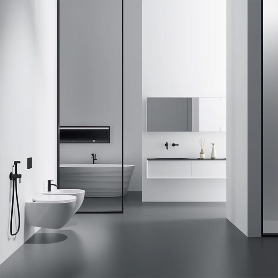 Bateria Bidetowa LUNGO LOOP Czarny