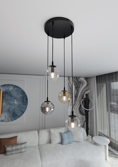 Lampa Wisząca COSMO 4 MIX PREMIUM Czarny