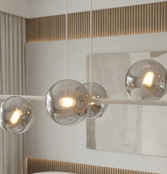 Lampa Wisząca MAGNUS 6 Szary/Grafitowy