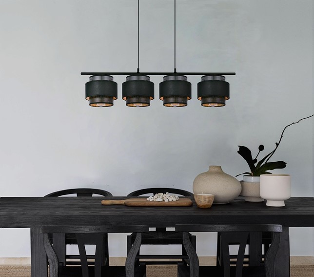 Lampa Wisząca AMOS K-5283 Czarny/Złoty