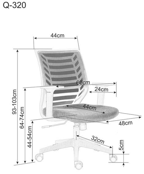 Fotel Obrotowy Q-320 Niebieski