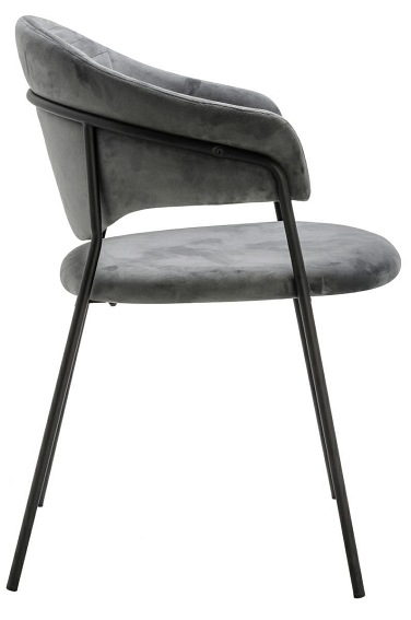 Fotel NAOMI ciemny szary - welur