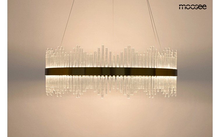 Lampa Wisząca FLORENS 80 Złoty/Transparentny