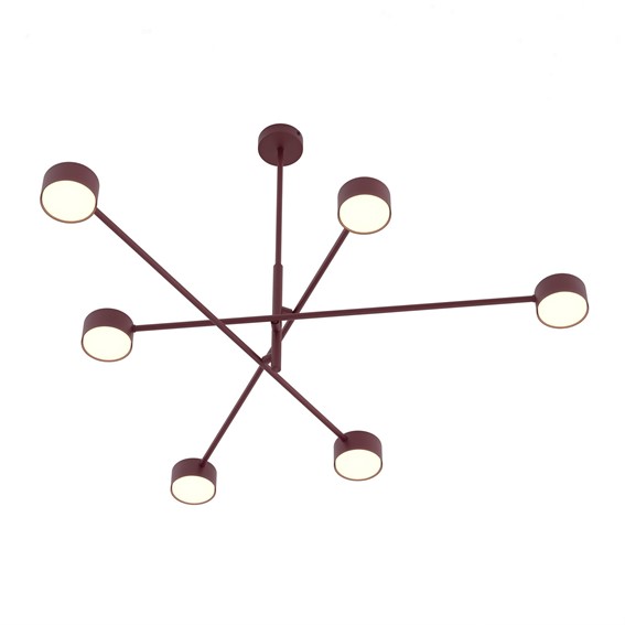 Lampa Sufitowa NATSU 6 Burgundowy