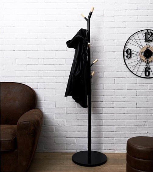 Wieszak DERBY Czarny/ Naturalny