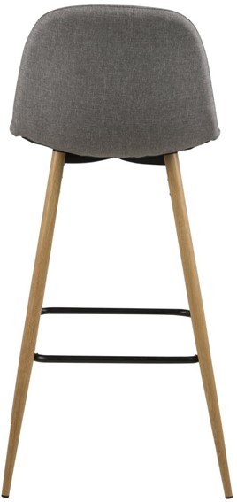 Stołek Barowy WILMA Szary Jasny/ Dąb