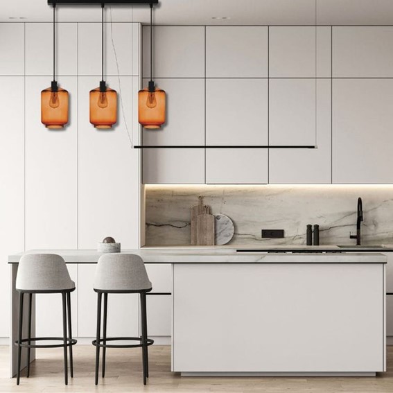 Listwa Wisząca INVERNO 3B Czarny/Brązowy