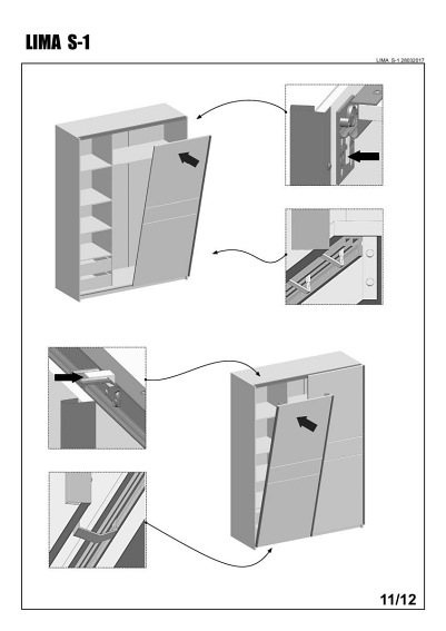 Szafa LIMA S1 Dąb Sonoma/Biały