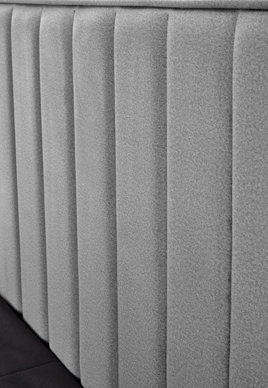 Łóżko Kontynentalne Tapicerowane ASENTO 160x200 Popiel