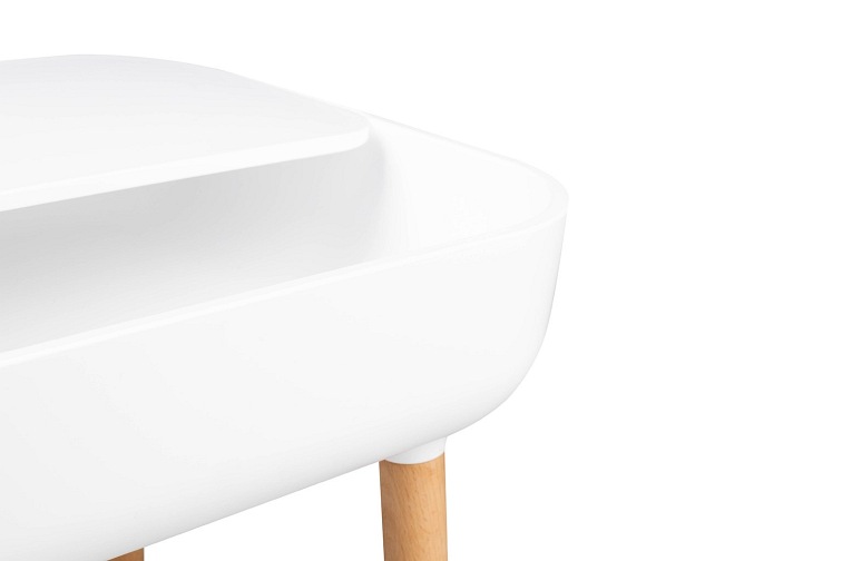 Stolik Bower 38x47 Biały