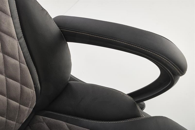 Fotel Gabinetowy GANDALF Czarny/Popiel