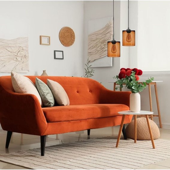 Lampa Wisząca OZISA 1M Czarny/Brązowy