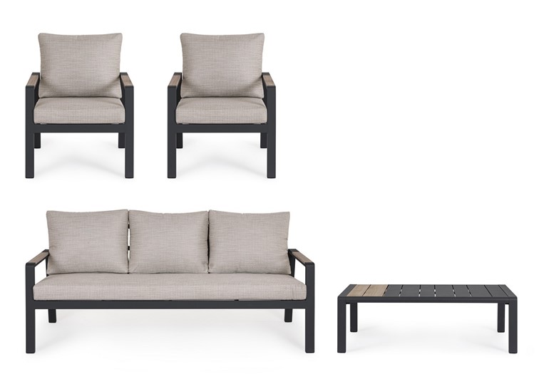 Zestaw Ogrodowych CAPTIVA Antracyt