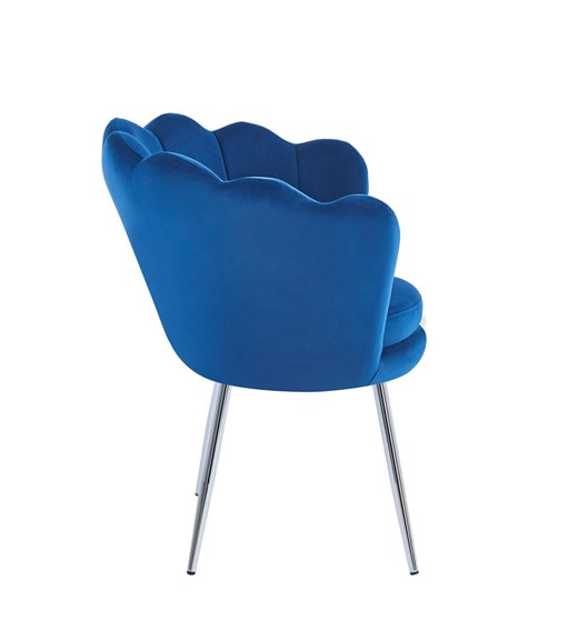 Fotel Velvet FR1-FX Niebieski/Srebrny