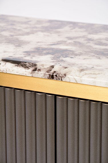 Komoda RTV STILIG ST916 Grafitowy/Złoty