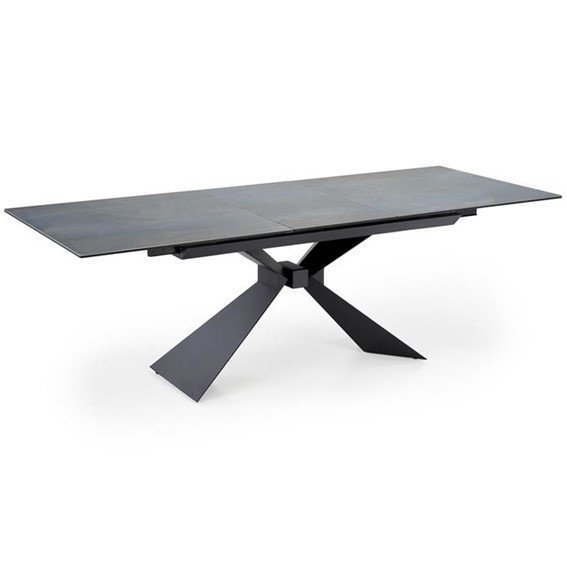 Stół Rozkładany LUCIANO (180-230)x90 cm Niebieski Marmur/Czarny