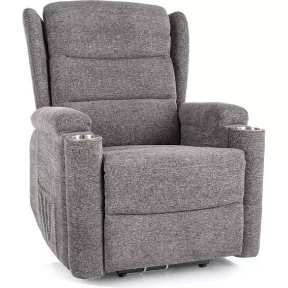 Fotel Rozkładany MINOS Raven Szary/Czarny