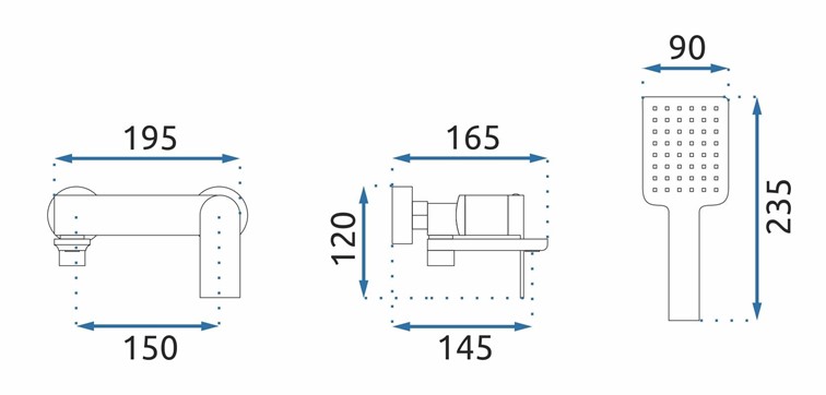 Bateria Wannowa STORM Złoty