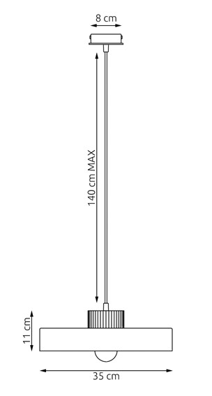 Lampa Wisząca KIVI 1L Biały