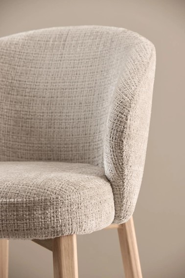 Krzesło DARLENE Dąb Naturalny/Beżowy