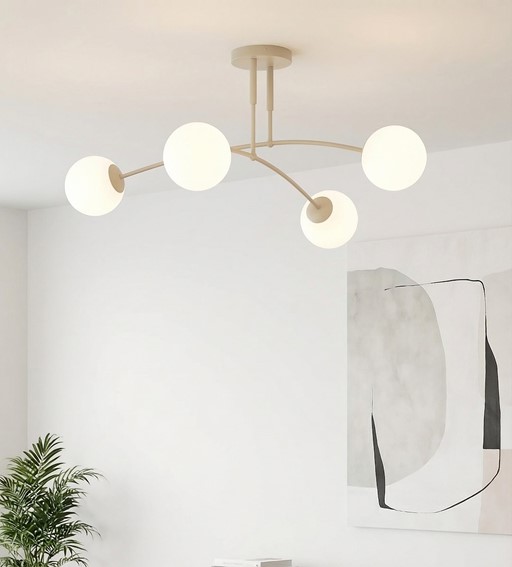 Lampa Sufitowa PREGOS 4 Beżowy/Biały