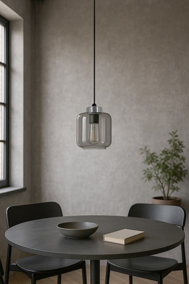 Lampa Wisząca PIEGA K-5515 Czarny/Grafitowy/Srebrny