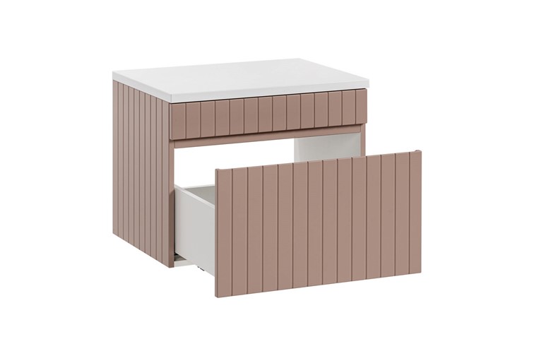 Zestaw Szafka pod Umywalkę z Blatem ICR B 60cm Różowy/Biały