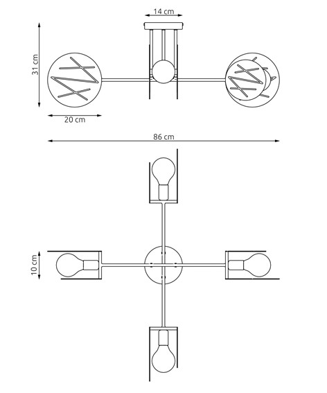 Lampa Wisząca FRICK 4 Biały