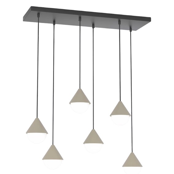 Lampa Wisząca GIRO 6 Czarny/Beżowy