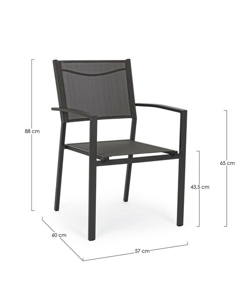 Krzesło Ogrodowe HILDE Szary