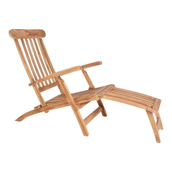 Leżak Ogrodowy ARRECIFE Drewniany 130cm Naturalny