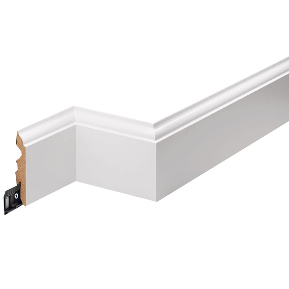 Listwa Przypodłogowa MDF Laminowana LMDF-05 220 cm Biały Półmat