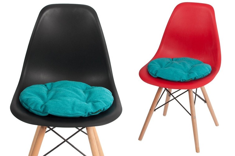 Okrągła Poduszka na Krzesło Ofelia 36cm Turkusowy